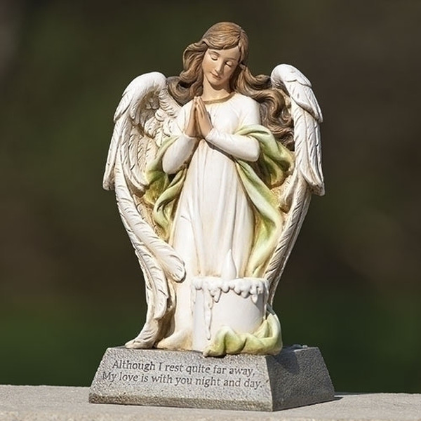 Angel Memorial Solar Candle Garden Statue